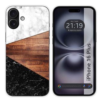 Capa de silicone TUMUNDOSMARTPHONE para iPhone 16 Plus (6.7) | Design de mármore 11 - 1