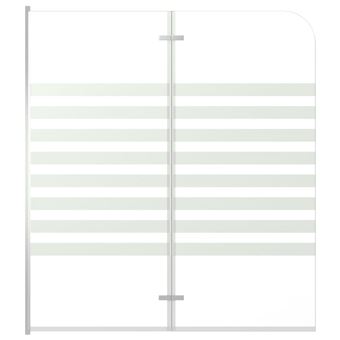 Cabine de Duche VidaXL 120x140 Vidro Temperado Às Riscas - 1