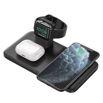 Base de Carregamento sem Fios 3 em 1 Seneo Pa202A - Preto - 1