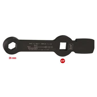 Chave Roquete KS Tools 3/4\&quot; Schlag-Sechskant-Schlüssel mit 2 Schlagflächen 26 mm 517.0926 - 1