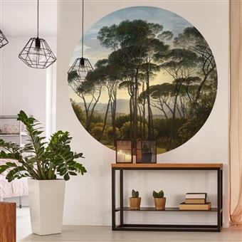 Papel de Parede Circular WallArt | Umbrella Pines in Italy | 190 cm ...