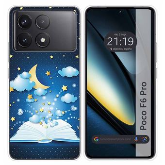 Capa de silicone TUMUNDOSMARTPHONE para livro de design Xiaomi Poco F6 Pro 5G com histórias e desenhos - 1