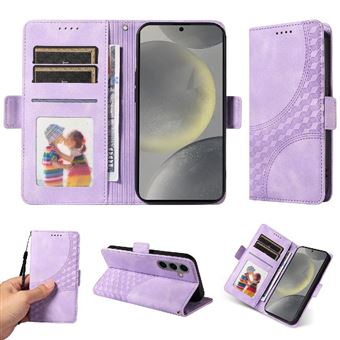 Capa FLOODKING para Samsung Galaxy S25 Plus | Design Acolchoado | Couro PU Premium | Roxo - 1