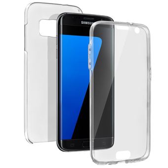 Capa Flip Avizar para Samsung Galaxy S7 Edge 360ª de Silicone e policarbonato Transparente - 1