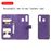 Capa PU suporte magnético destacável 2 em 1 roxo para Samsung Galaxy A50/A30/A20_3