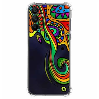 Capa de silicone anti-choque Tumundosmartphone para Samsung Galaxy S24 5G com Desenhos coloridos - 1