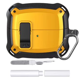 Kit limpeza e Capa estojo robusta Antiimpacto para Samsung Galaxy Buds 3 | Amarelo - 1