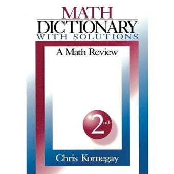 Math Dictionary with Solutions - A Math Review - Paperback - 1999 - 1