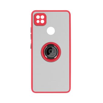 Capa Avizar para Xiaomi Redmi 9C | Bi-material | Anel Metálico | Função Suporte - Vermelho - 1