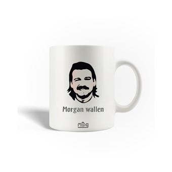 Caneca Maniacase Morgan Wallen Poster preto e branco - 1
