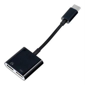 Adaptador USB Tipo C Lmobile de Audio Bulk - Preto - 1