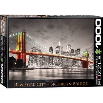 Puzzle Eurographics Cidade New York City Brooklyn Bridge | 1000 Peças - 1