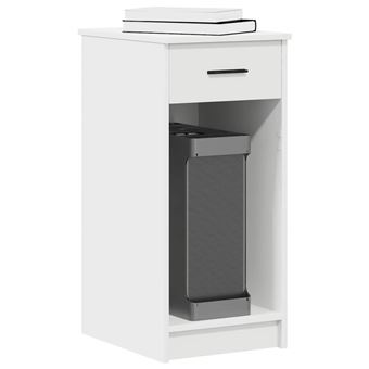 Suporte para torre de computador com gaveta vidaXL | 35x45x77 cm | branco - 1