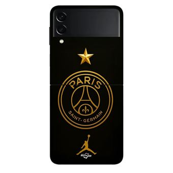 Capa Maniacase para Samsung Galaxy Z Flip3 | PSG logotipo Jordan dourado estrela campeã - 1