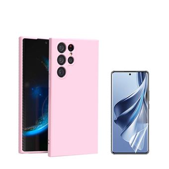 Kit Película Protectora de Hydrogel Frente + Capa Proteção Traseira Silicone GIFT4ME para Samsung Galaxy S24 Ultra 5G - Rosa - 1