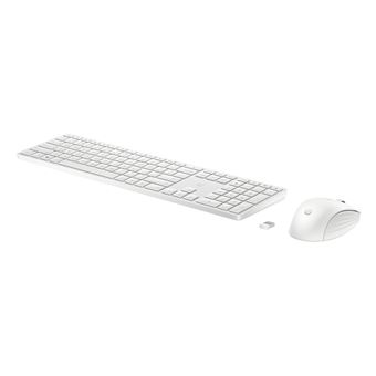 Teclado Wireless + Rato HP Conjunto de Teclado e Rato sem fios 655 | Branco - 1
