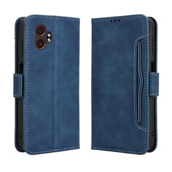 Capa FOXDOCK Protetora para Samsung Galaxy X Cover7 Pro | Suporte e Flip de couro PU | À Prova de Choque | Azul - 1
