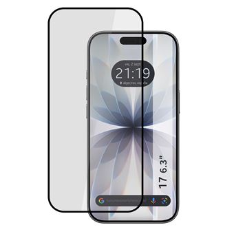 Película protetora de Ecrã Tumundosmartphone para iPhone 17 (6.3) | Vidro temperado com Borda Preta - 1