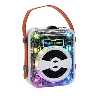 Coluna Portátil  Klack Mecha RGB | Bluetooth | Transparente  | Branco - 1