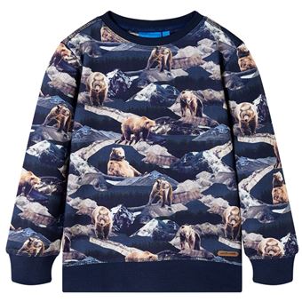 Sweatshirt para criança | vidaXL | azul-marinho 116 | 5 a 6 anos - 1