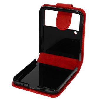Capa Fólio Avizar para Samsung Galaxy Z Flip 4 Aba com função de suporte - Vermelho - 1