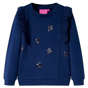 Sweatshirt para criança | vidaXL | azul-marinho 128 | 7 a 8 anos - 1