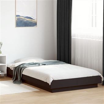 Estrutura de cama vidaXL | 100x200 cm | derivados de madeira preto - 1