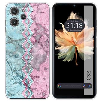 Capa de Silicone TUMUNDOSMARTPHONE para Oukitel C32 | desenhos Mármore 08 - 1