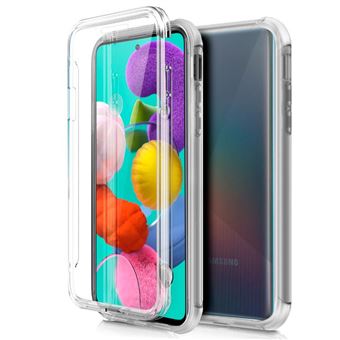 Capa Full Cover 360º em Gel + Plástico Rígido COOL para Samsung Galaxy A51 - Transparente - 1