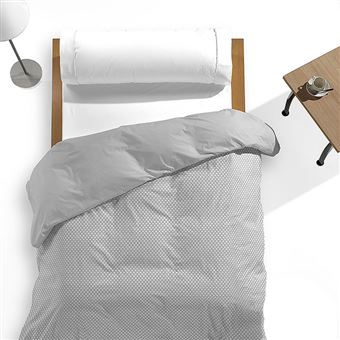 Capa de edredão HOGARMYCTEX | impressa com bolinhas | de poliéster e algodão | 240x220cm | Cinza - 1