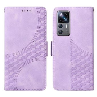 Capa FLOODKING para Xiaomi 12T Pro | Design Acolchoado | Couro PU Premium | Roxo - 1