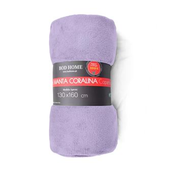 Manta de flanela BOD HOME | cor lavanda | 130x160cm - 1