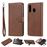 Capa PU suporte magnético destacável 2 em 1 marrom para Samsung Galaxy A50/A30/A20_0