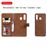 Capa PU suporte magnético destacável 2 em 1 marrom para Samsung Galaxy A50/A30/A20_3