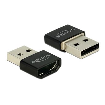 Adaptador Gráfico Usb DeLOCK HDMI/USB-A | Prateado - Adaptadores
