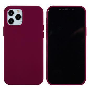 Capa Silicone Vinho Tinto Cor Sólidaa para iPhone 13 Pro Max 6.7'' - 1