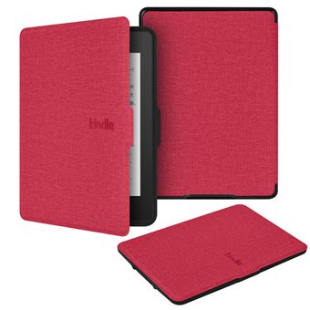 Capa FLOODKING para Amazon Kindle paperwhite 3/2/1 | Tecido com TPU Macio | Modo Automático | Vermelho - 1