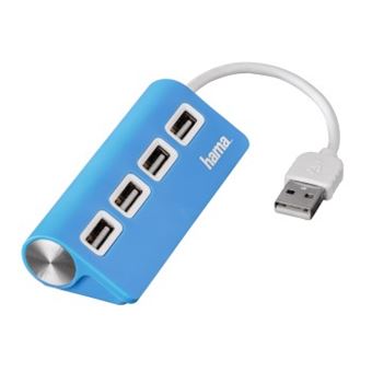 hub de interface Hama 00012179 480 Mbit/s Azul