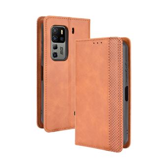 Capa FOXDOCK para Ulefone Armor 11 5G/Armor 11T 5G | Fecho Magnético | Estampado Vintage | Pele PU | Compartimentos para Cartões | Castanho - 1