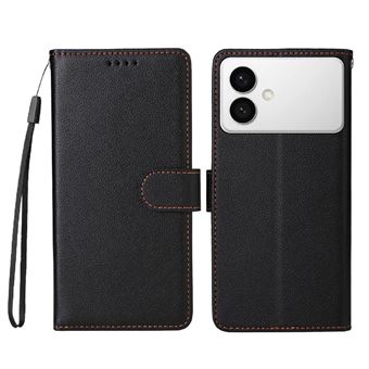 Capa Carteira FLOODKING para Samsung Galaxy S26 Edge | Couro PU | Preto - 1