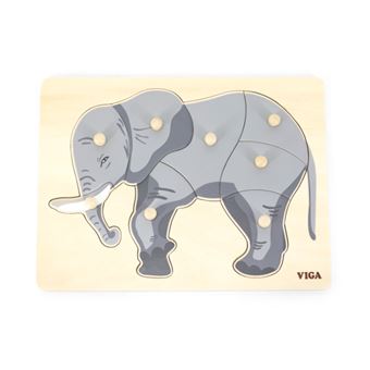 Puzzle Montessori Viga Elephant - 1