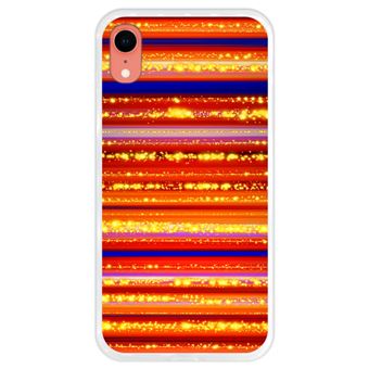 Capa Hapdey para iPhone XR Design Fundo Colorido com Linhas em Silicone Flexível e TPU - 1