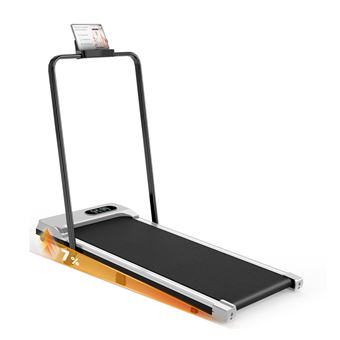 Passadeira de Corrida Dobrável BIGZZIA | Inclinada 0-7% | 2.5 HP | Velocidade 1-8 km/h | Com Ecrã LED | Controlo Remoto | Prata - 1