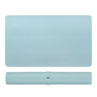 Tapete de Secretária para Teclado e Rato Goeik com Base Antiderrapante | 100x60cm - Azul - 1