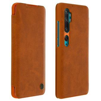 Capa de Proteção Avizar para Xiaomi Mi Note 10 /10 Pro | Porta-Cartões | Couro - Castanho