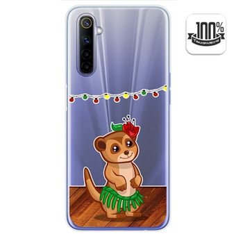 Capa Tumundosmartphone de Gel Transparente para Realme 6 desenhos Meerkat de design - 1