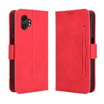 Capa FOXDOCK Protetora para Samsung Galaxy X Cover7 Pro | Suporte e Flip de couro PU | À Prova de Choque | Vermelho - 1