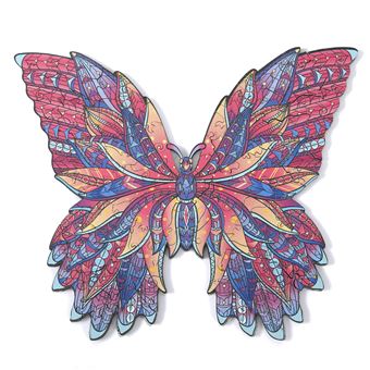 Puzzle 3D DAM | Madeira Policromada | Tamanho A3 | Borboleta - 1