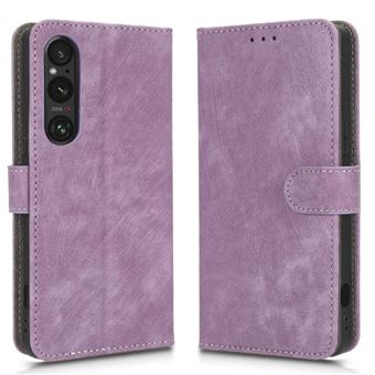 Capa ZURSANA para Sony Xperia 1 V | Pele Sintética | Fecho Magnético | Compartimento para Cartões com Bloqueio RFID | Violeta - 1