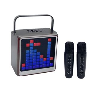 Coluna Karaoke Portátil Klack com LEDs RGB | Bluetooth | Preto - 1